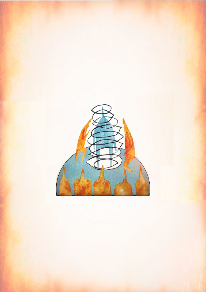 An image of a donut with flaming decorations illustrating majority influence on food trends.