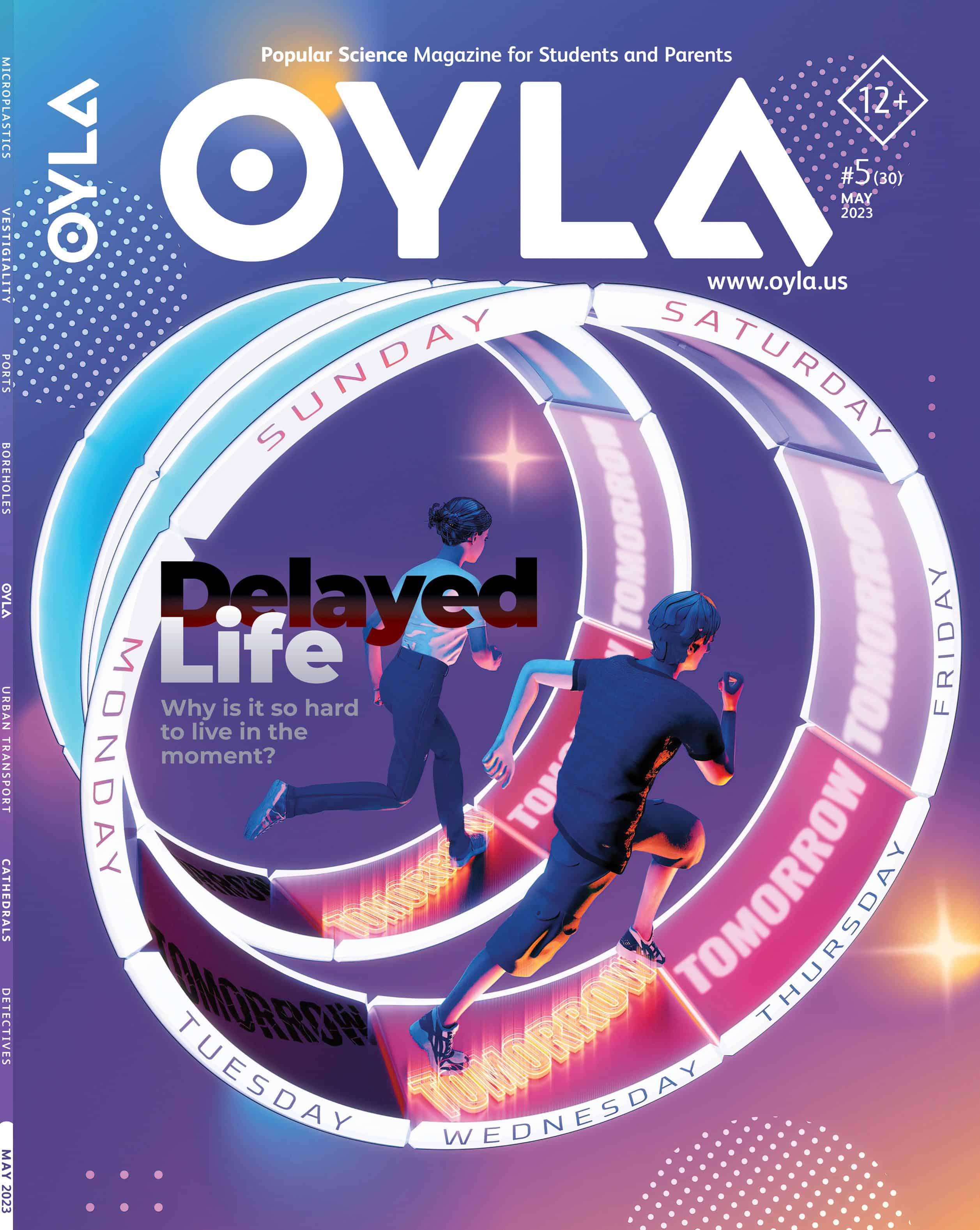 The cover of oyla magazine.