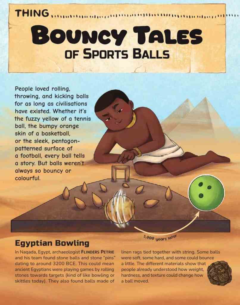 Opening page of “Bouncy Tales of Sports Balls” in OYLA Junior #12