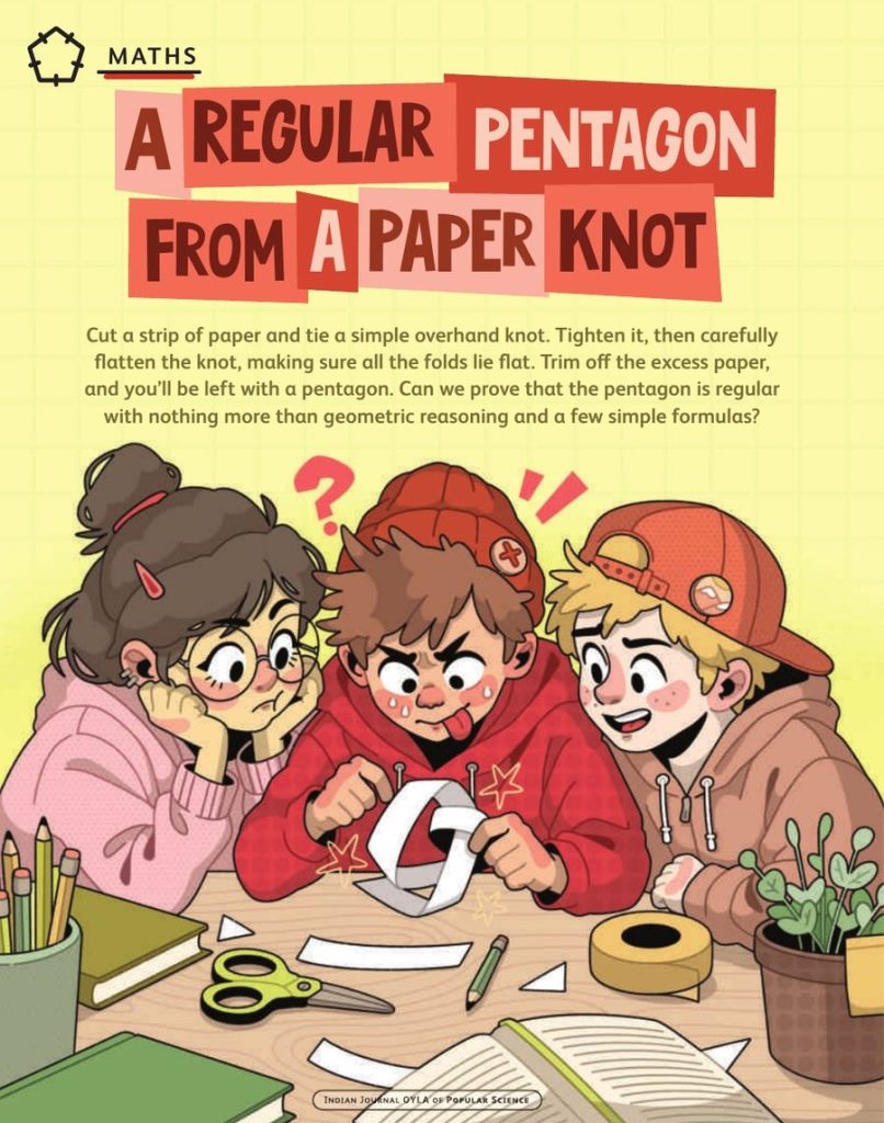 Opening page of “A Knotty Problem” in OYLA 12+, Vol. 12, Issue 10 (October 2026)